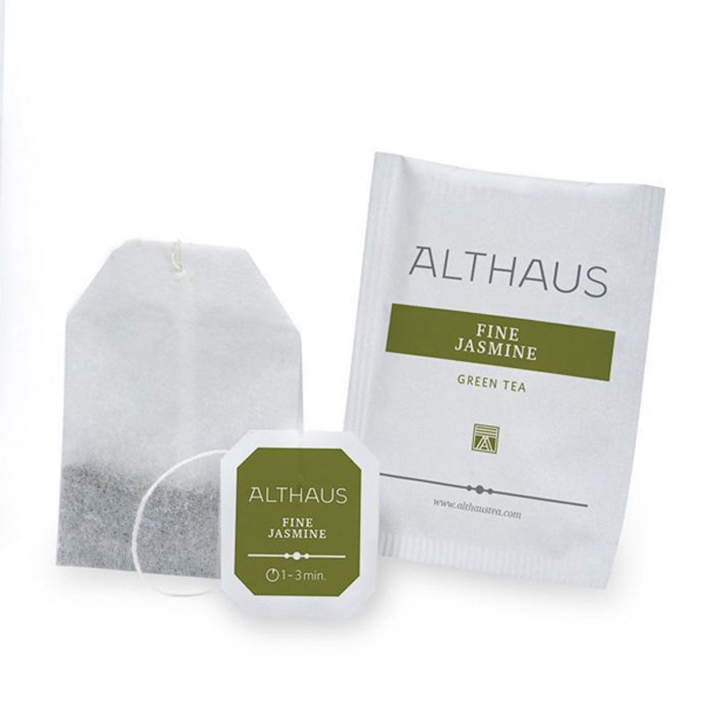 Зеленый чай с жасмином Althaus Fine Jasmine / Нежный Жасмин, в пакетиках, 20шт.