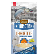 Нежное пюре из лосося с икрой летучей рыбы для кошек Деревенские лакомства 4х0,01кг Холистик Премьер 10 упаковок