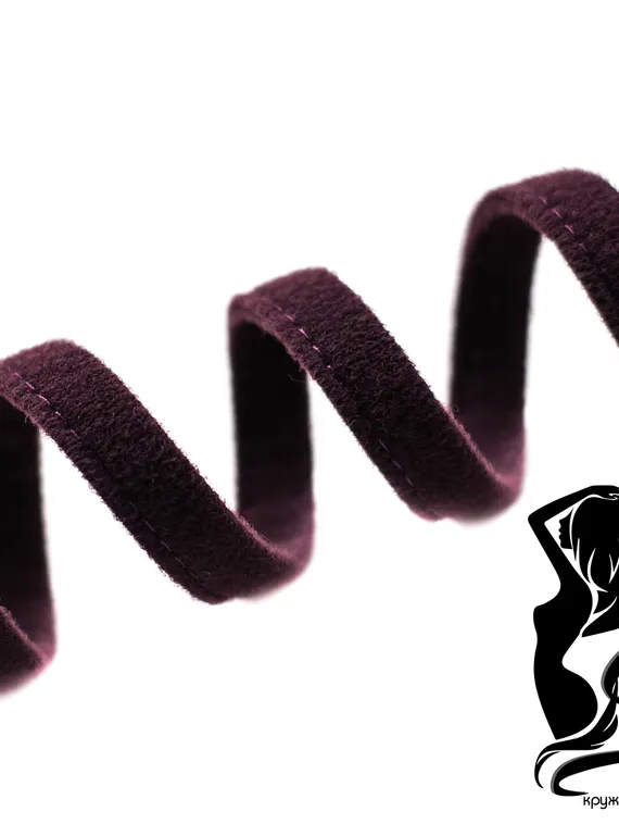 076 Ворсовая тесьма для каркасов 10 мм, слива 076