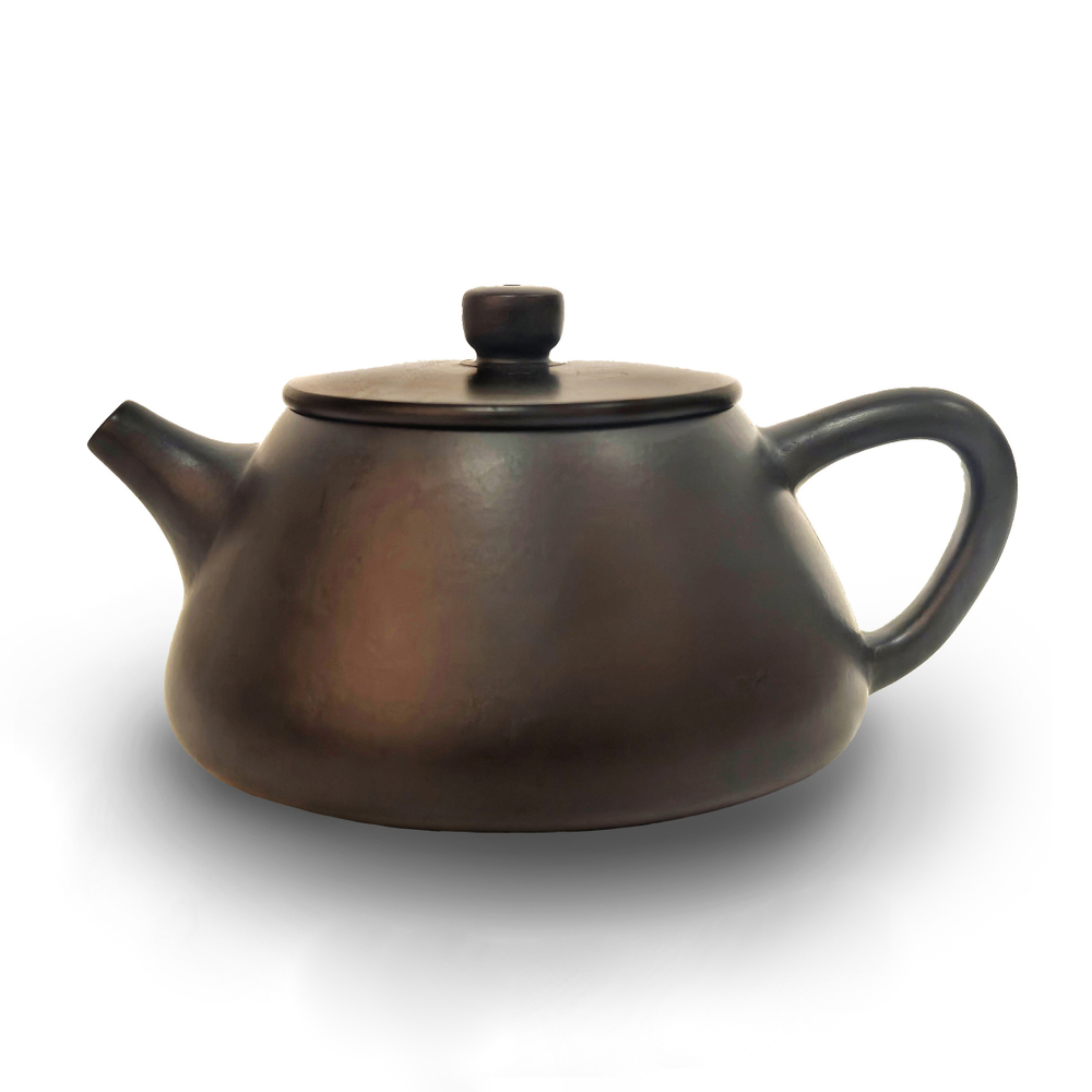 257046 Чайник ИСИН "ШИ ПЯО Каменный черпак", 200мл, исинская глина, черный