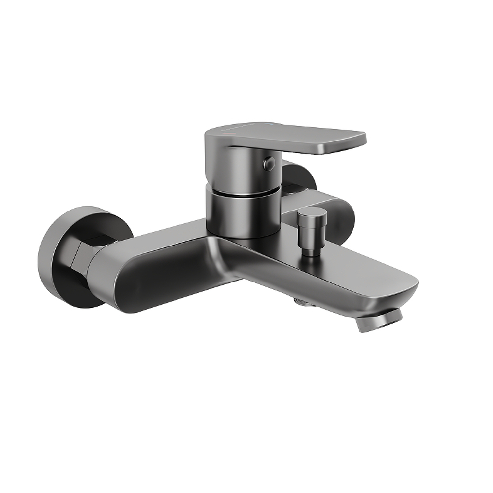 Смеситель для ванны Abelsberg Lineara UNF25747GM цвет Космическая сталь