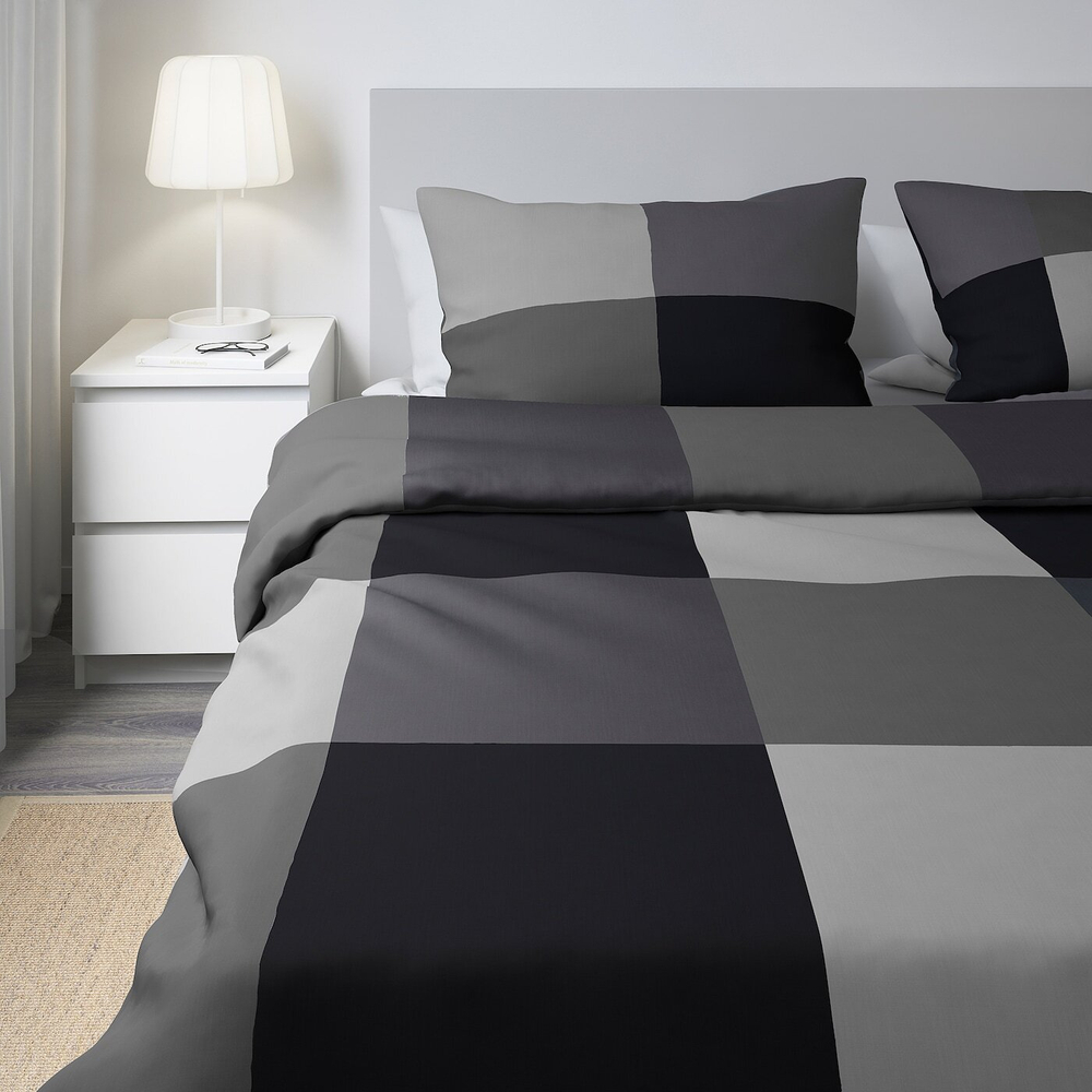 IKEA BRUNKRISSLA  (ИКЕА БРУНКРИССЛА)  -  Наволочка, черная, 50x60 см