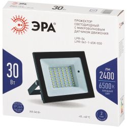 Прожектор светодиодный уличный ЭРА LPR-041-1-65K-030 30Вт 6500K IP65 нерег СВЧ д/д гарантия 2 года | Прожекторы Стандарт