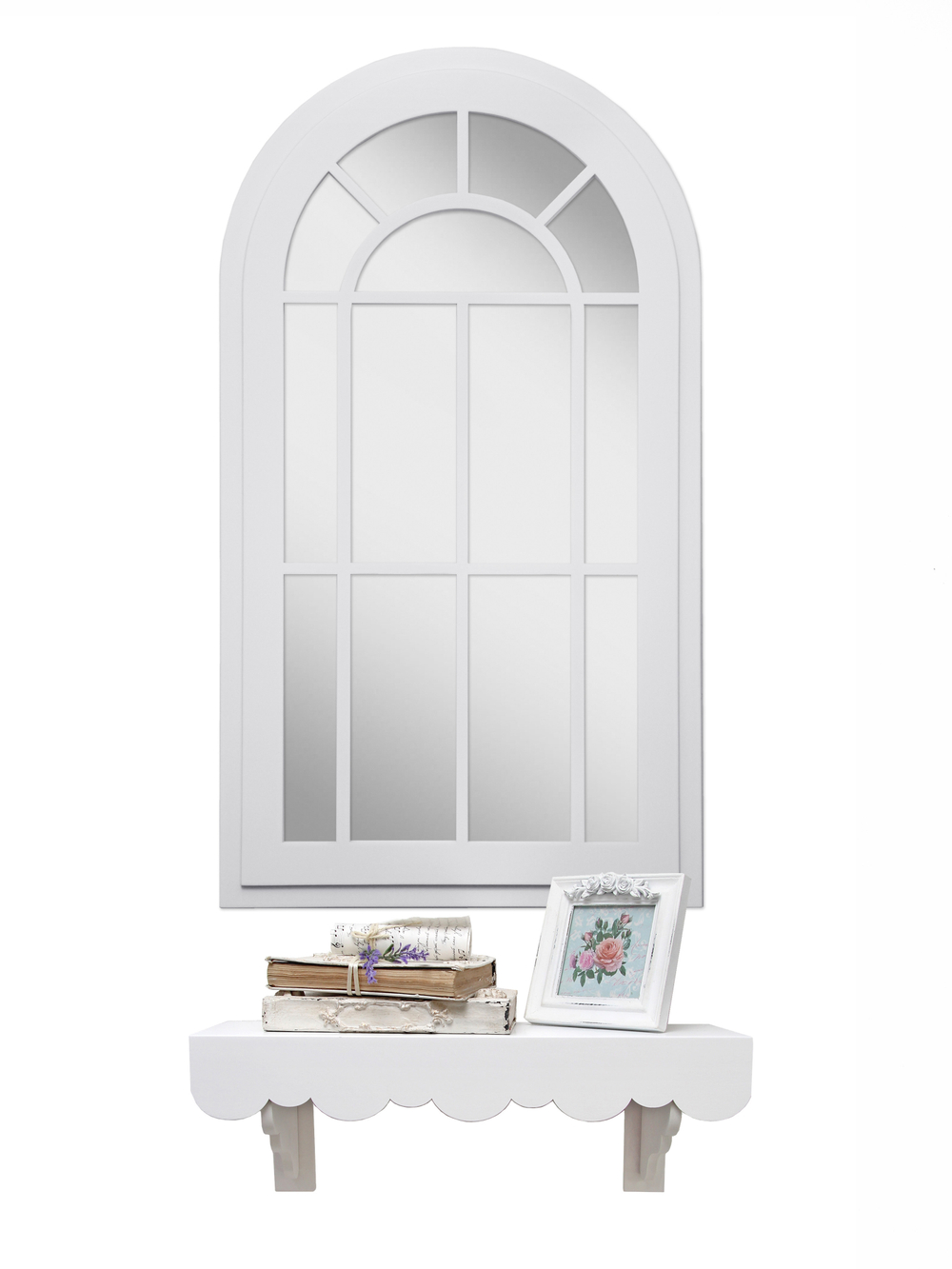 Декор для дома и интерьера "Зеркальное окно-арка" 67х34 см