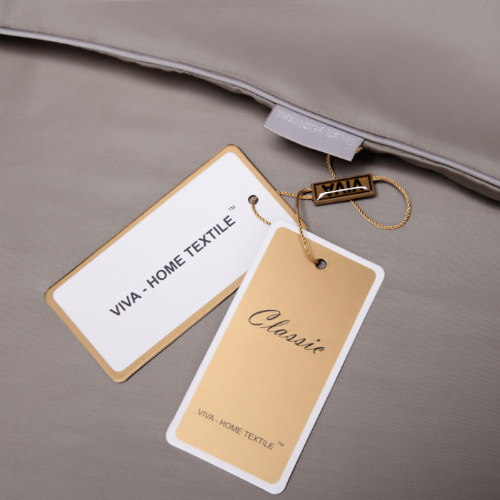 Комплект постельного белья на резинке Однотонный Сатин Премиум «Жемчужная дымка»