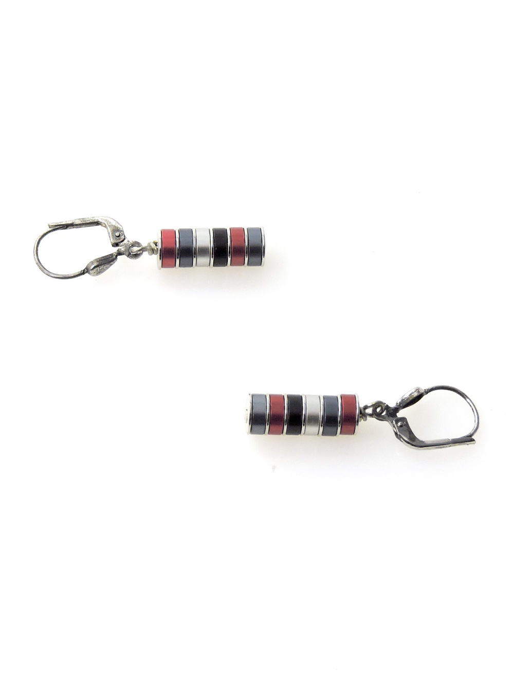 4434 Coeur de Lion стильные серьги из металлических цилиндров. Ручная работа из Германии.