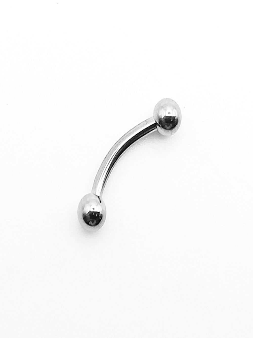 Микробанан 8 мм толщиной 1,6 мм с шариками 3 мм. Медицинская сталь. 1 шт