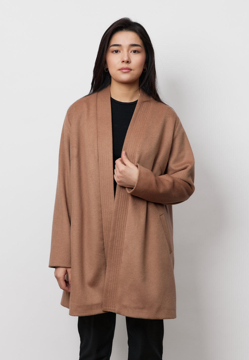 Шапан шерстяной на запах MURA SYZYGY CAMEL