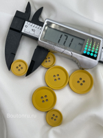 Пуговицы на прокол матовые охра