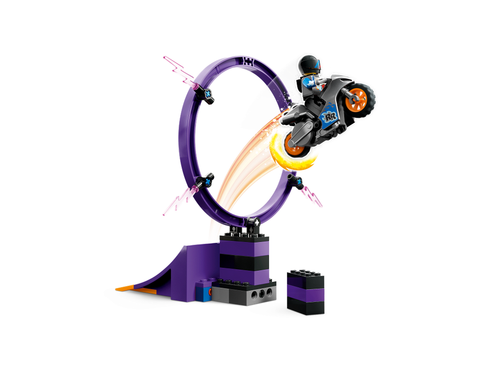 LEGO City 60361 лего Главное каскадерское испытание, набор для трюков с мотоциклом и рампами, оригинал LEGO