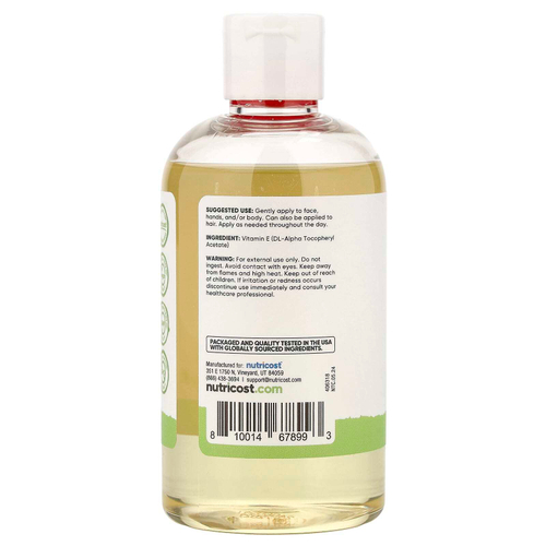 Nutricost, Essentials, масло с витамином E, 240 мл (8 жидк. унций)