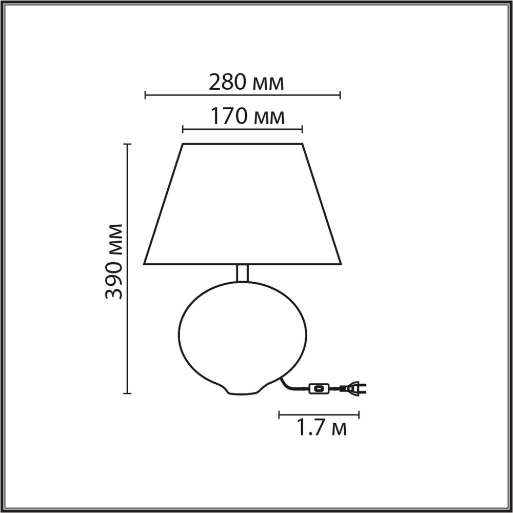 8139/1T LN Настольная лампа E27 1*60Вт 220В IP20 MODERNI