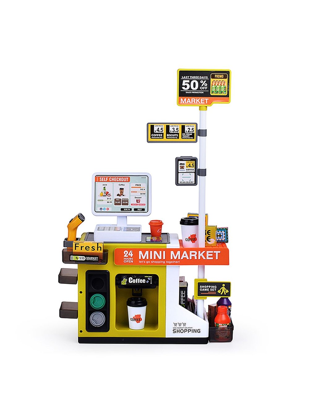 Игровой набор супермаркет магазин с кассой, свет, звук (668-172)