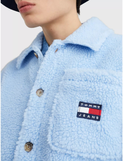 Куртка-шерпа Tommy Jeans Solid Overshirt Pearly Blue