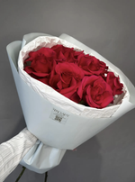 Малиновые французские розы (7шт)