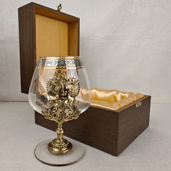 Бокал для коньяка "Россия" в футляре VIP