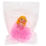 Мочалка-шар для тела полипропиленовая детская «Baby Boom - Русалочка», цвет розовый, 20гр, d-11см●