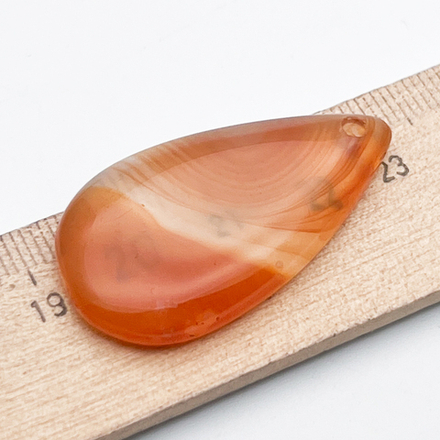 Подвеска Капля, агат тонированный, размер 39*22 мм, цена за 1 шт