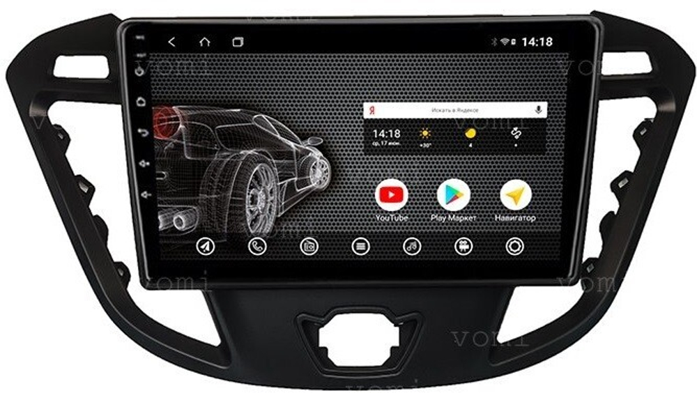 Магнитола для Ford Transit Custom 2012+ - Vomi AK518R9-MTK Android 10, 8-ядер, 2Гб-32Гб