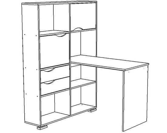 Стол ЛАВОРО /1100*1500*1103/ левый хаки / хаки