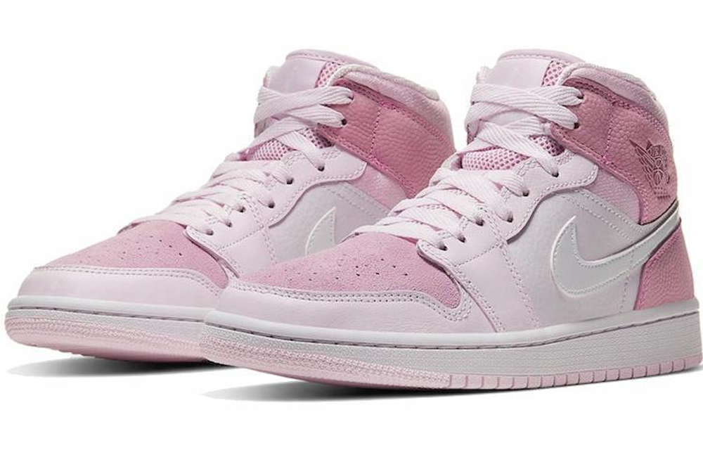 Кроссовки Jordan Air Jordan 1 Mid Digital Pink (Женская размерная сетка)