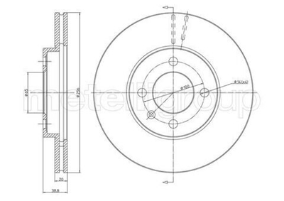 METELLI - 230230C-MEE - Brake Disc