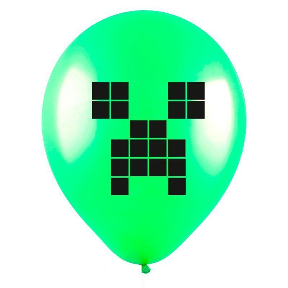 Воздушные шары Весёлый Праздник с рисунком Пиксели, 100 шт. размер 12" #412471