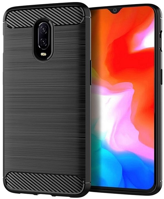 Чехол для OnePlus 6T цвет Black (черный), серия Carbon от Caseport