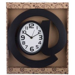 ЧАСЫ НАСТЕННЫЕ КВАРЦЕВЫЕ "СОБАЧКА" ДИАМЕТР=30 СМ. ЦВЕТ: ЧЕРНЫЙ ЦИФЕРБЛАТ 17*12 СМ. (КОР=6 ШТ.)