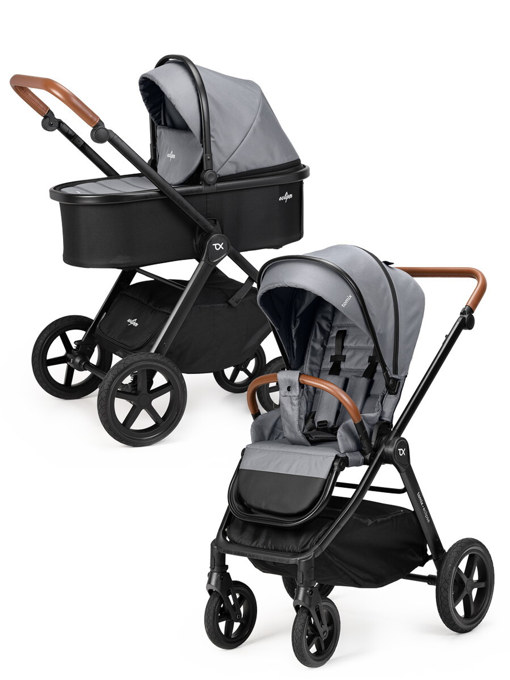 Детская коляска 2 в 1 Tomix Eclipse HP-621A Grey