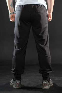 Спорт-брюки Варгградъ мужские чёрные "Сказки тёмной стороны" без начёса карманы на молнии