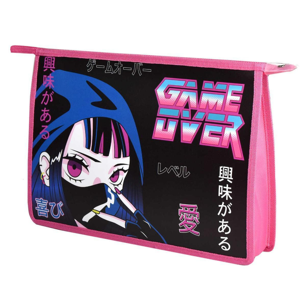 Папка для тетрадей А4 пластиковая 1 отделение "Кибераниме" (Феникс+)