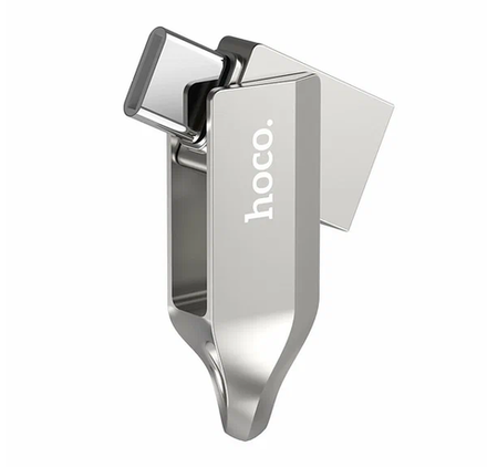 USB карта памяти HOCO UD8 128ГБ Type-C + USB 3.0 (серый)