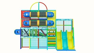 Детский игровой лабиринт Облачко 91 м² (11*8.3*6.5)