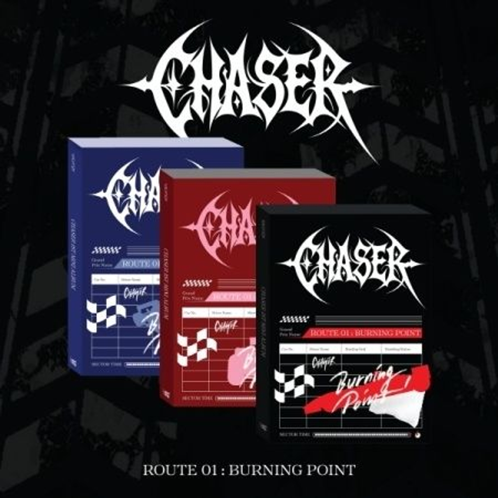 Альбом CHASER - ROUTE 01 : BURNING POINT 1st Mini Album 3 Version SET