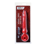 Красная вибронасадка 24см для двойного проникновения ToyFa Black&Red 908001-9