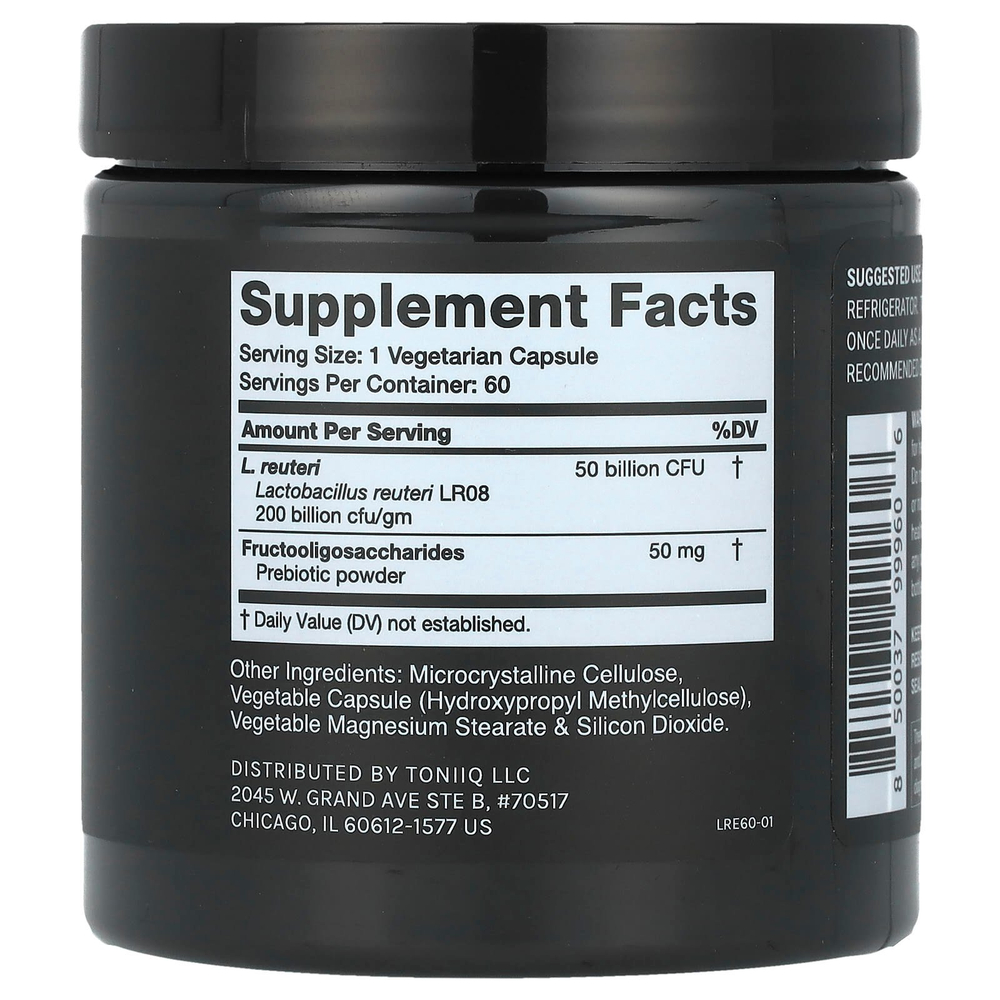 Toniiq, Лактобактерии реутери, 50 млрд КОЕ, 60 капсул