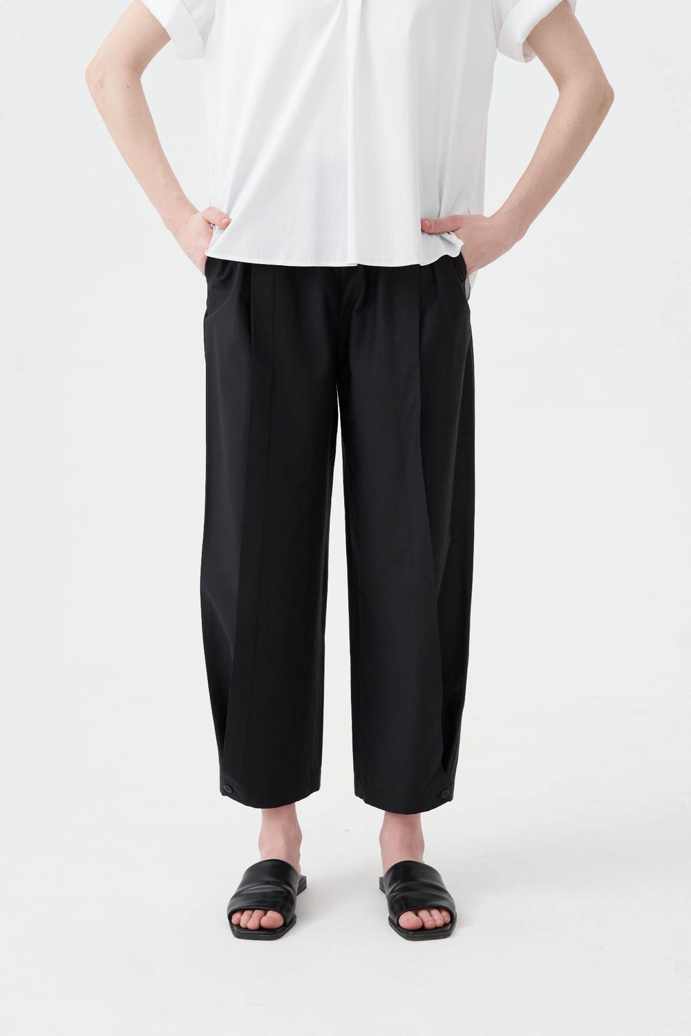 Черные укороченные брюки Тамбовчанка