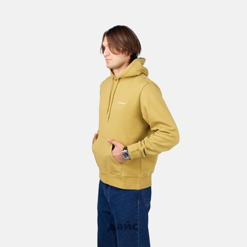 Толстовка мужская Carhartt WIP Script Embroidery Hooded артикул:I033658_agate - купить в магазине Дайс