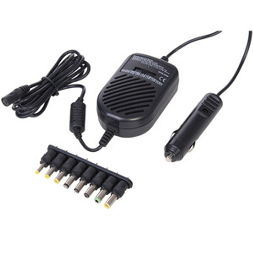 Автомобильный адаптер BRAND, для ноутбуков и планшетов, 15-24V, 80W, 8 сменных разъемов