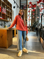 Теплый свитер из хлопка с акрилом