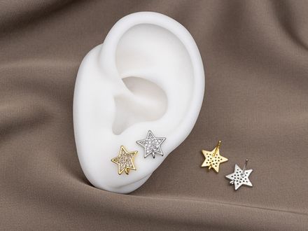 Швензы-гвоздики "Звезда" 10,5мм, со стразами