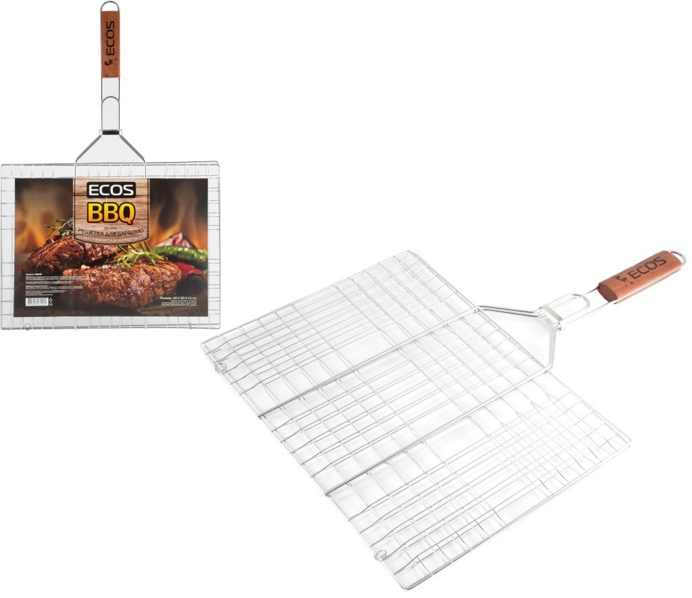 Решетка для барбекю ECOS RD-105D 40х30х1,5х60см