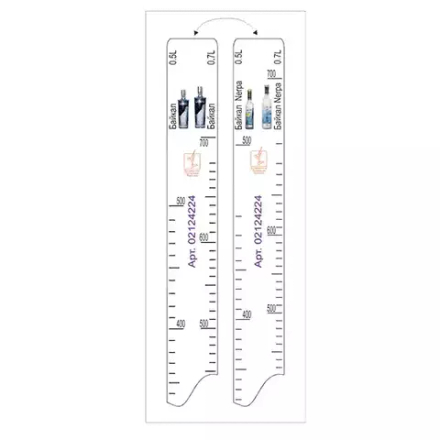 Линейка барная «Байкал», «Nerpa» 0,5, 0,7 л пластик ,L=28,B=2см белый