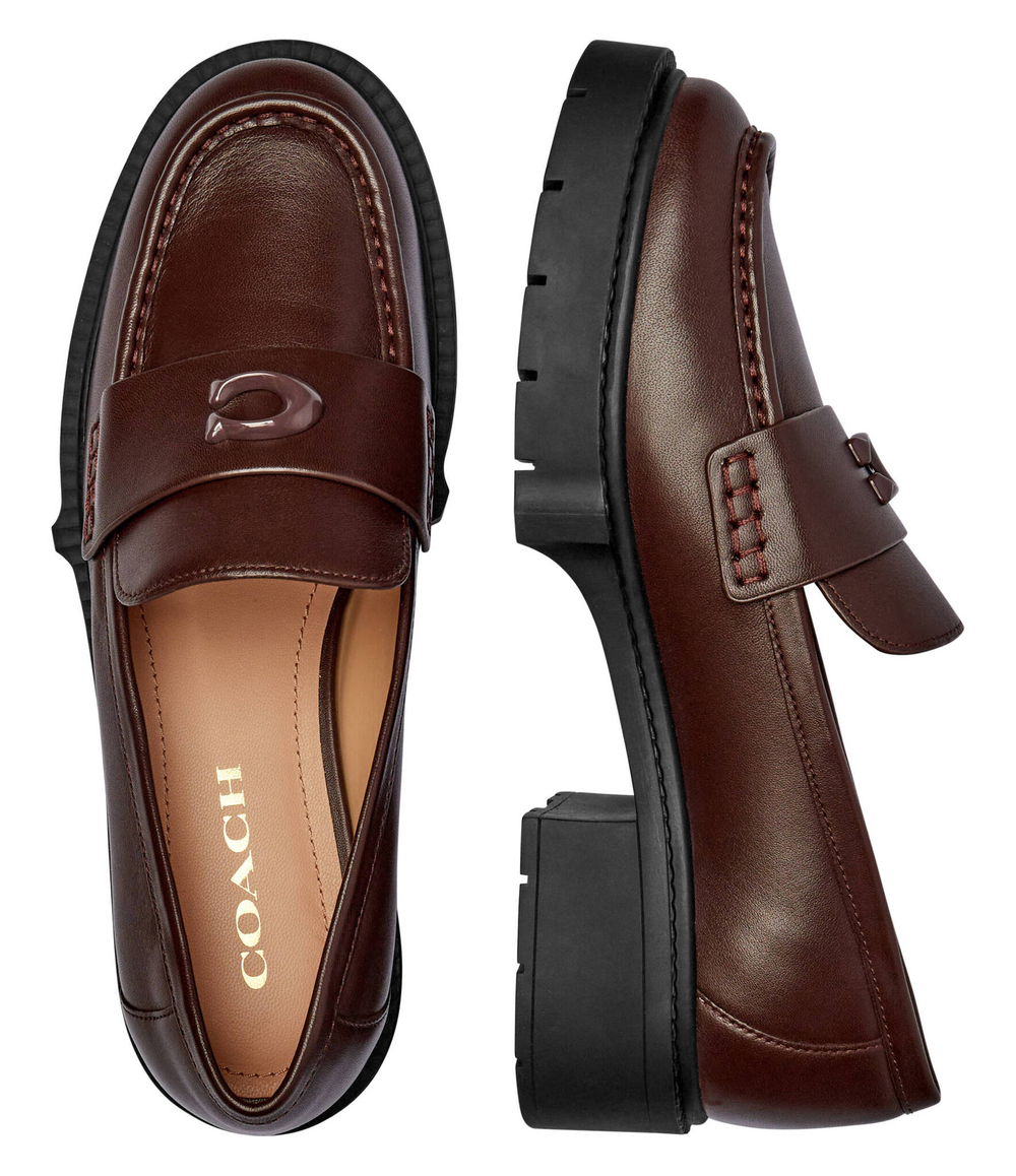 Кожаные лоферы LEAH Coach - коричневый(CB990)