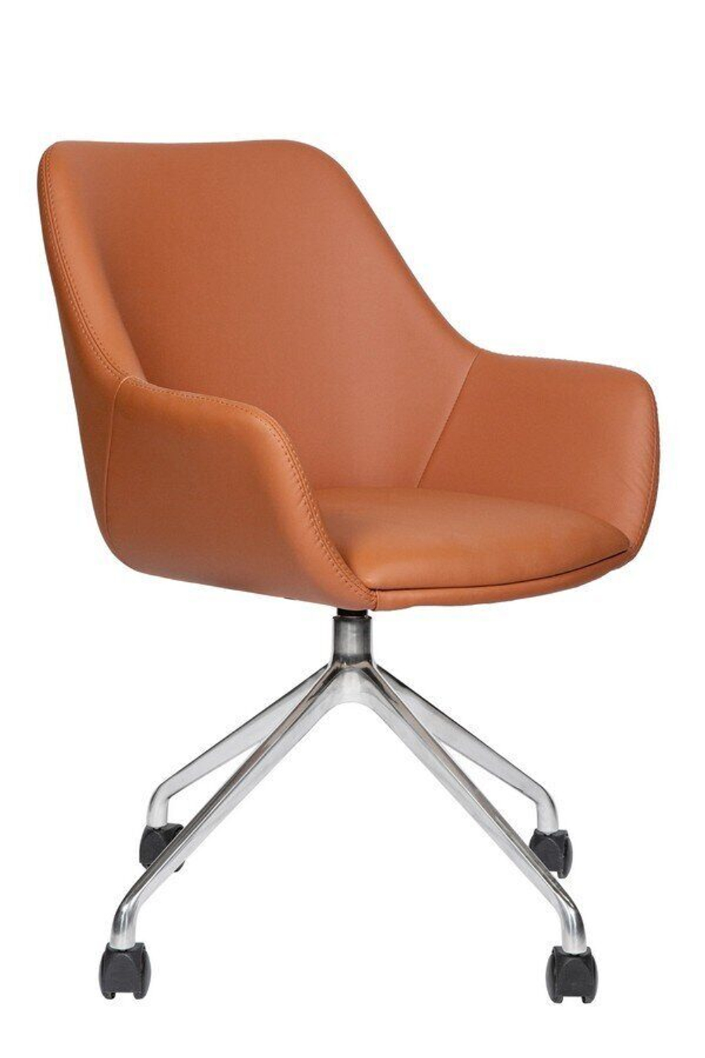 Кресло для офиса МГ-24 В хром паук 4 луча (ткань, экокожа)