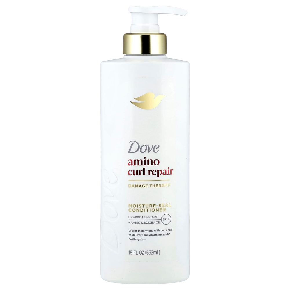 Dove, Amino Curl Repair, увлажняющий кондиционер для вьющихся волос, для вьющихся и кудрявых волос, 532 мл (18 жидк. унций)
