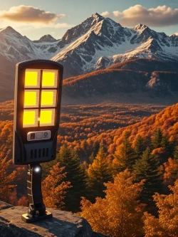 Фонарь уличный на солнечной батарее с датчиком движения