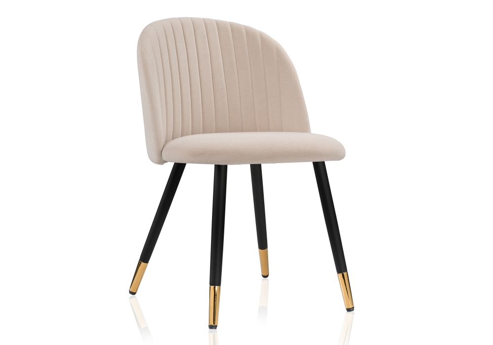Стул на металлокаркасе Gabi beige / black / gold