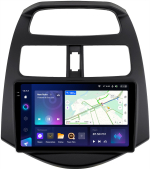 Магнитола для Chevrolet Spark M300 2009-2022, Ravon R2 (рамка матовая) - Teyes CC3-2K монитор 9.5" 2K QLED на Android 10, ТОП процессор, CarPlay, 4G SIM-слот